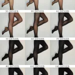 راهنمای شفافیت و ضخامت جوراب شلواری با عدد دنیر: از مدل‌های نازک تا ضخیم (۵D تا ۱۴۰D)