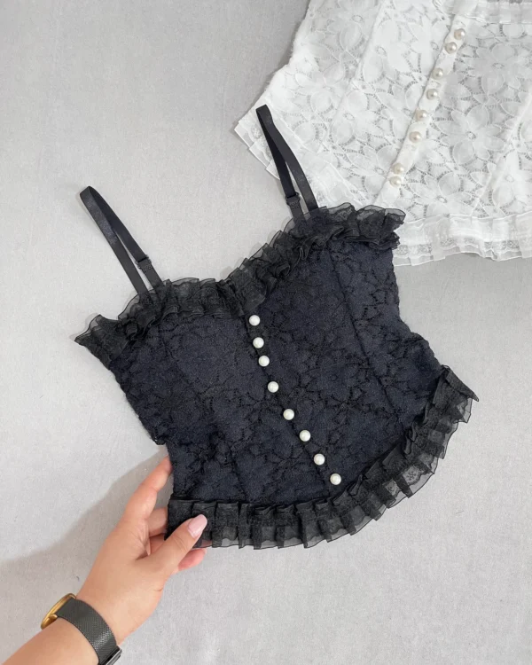 خرید اینترنتی کراپ تاپ تورکش مرواریدی
