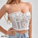 خرید کراپ گلدوزی شده کاپدار