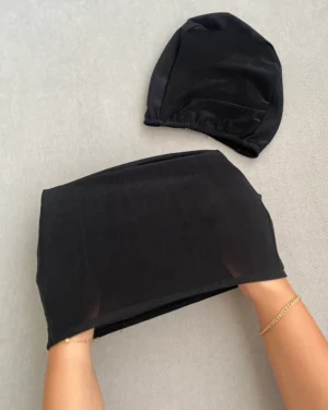 خرید کلاه شنا پارچه ای مشکی در رشت