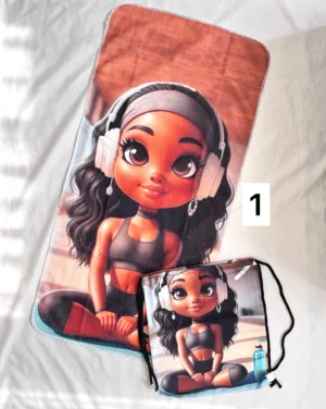 خرید ست حوله و شوزبگ ورزشی طرح دار رشت