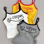 کراپ تاپ نخ پنبه کاپدار sky carpet