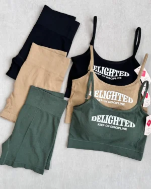 ست نیمتنه و شورتک کبریتی طرح delighted