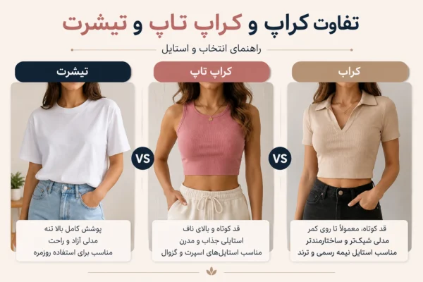 تفاوت کراپ و تیشرت
