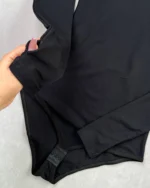 خرید بادی نخ پنبه یقه سه سانت فینگردار مشکی کوچصفهان
