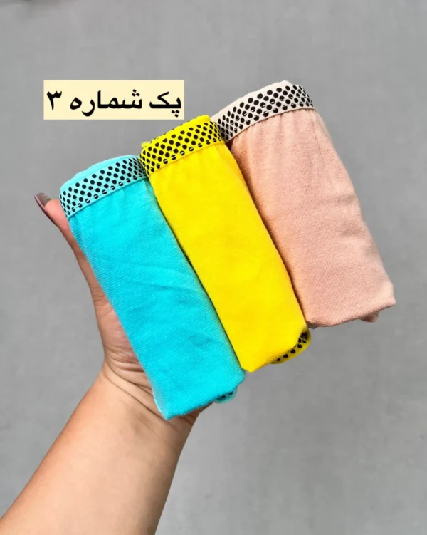 خرید پک شورت نخی زنانه 3 عددی کوچصفهان