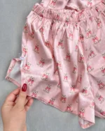 ست تاپ شلوارک ساتن کد ۲۰۲۵۳ - Image 18