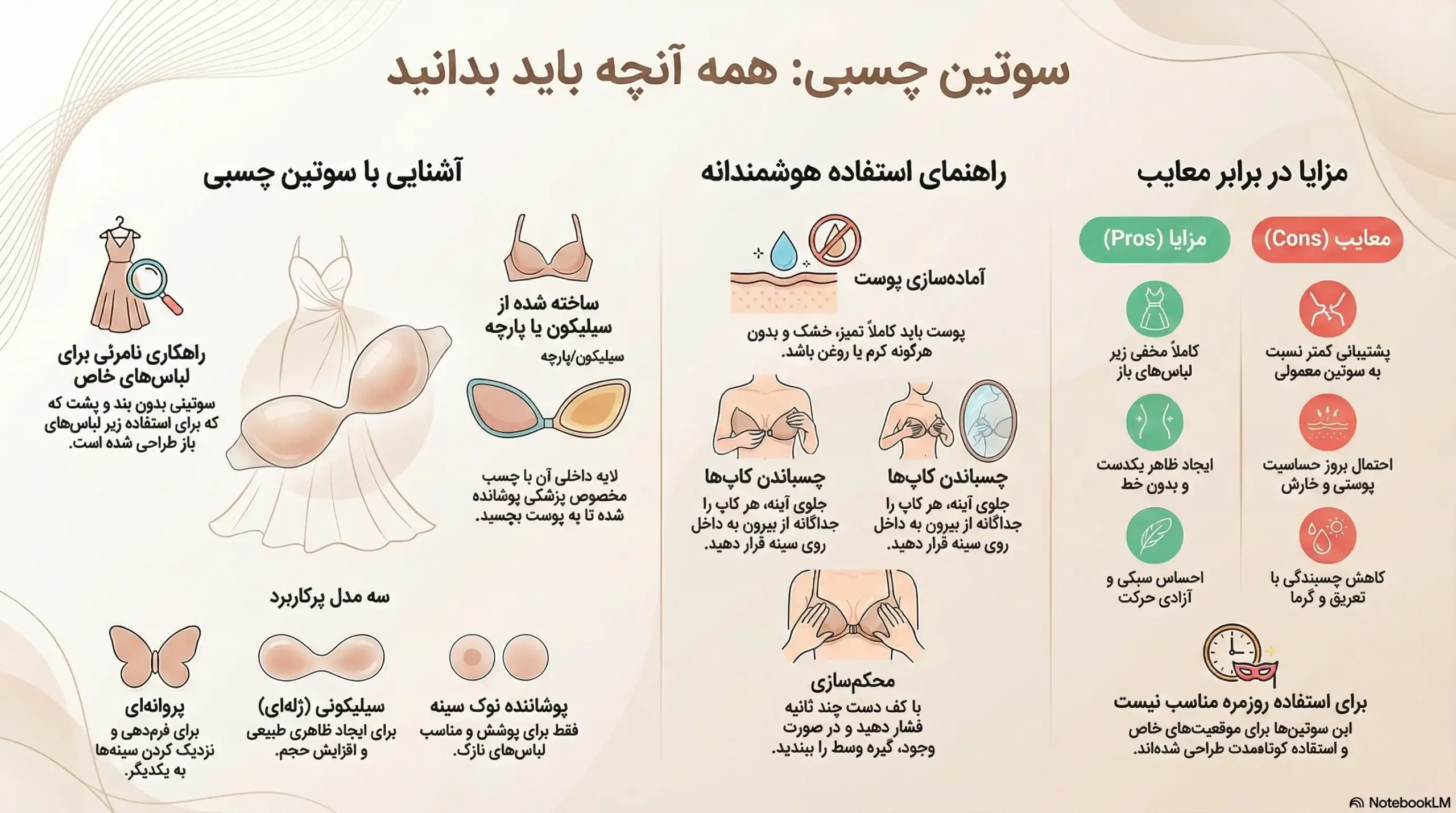 خرید سوتین چسبی