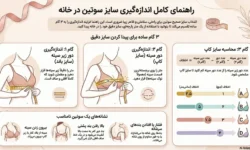 راهنمای انتخاب سایز سوتین