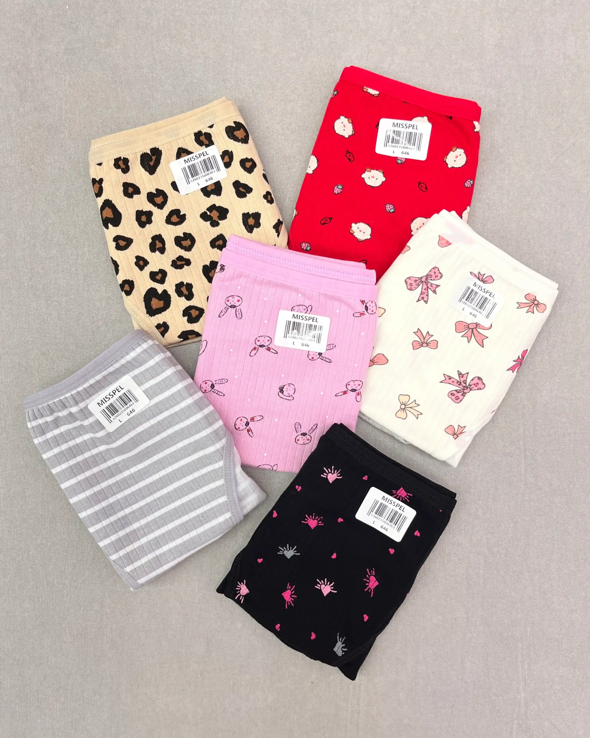 misspel-patterned-cotton-size-l-gherti-underwear خرید آنلاین شورت نخی کبریتی طرح دار سایز L برند میسپل