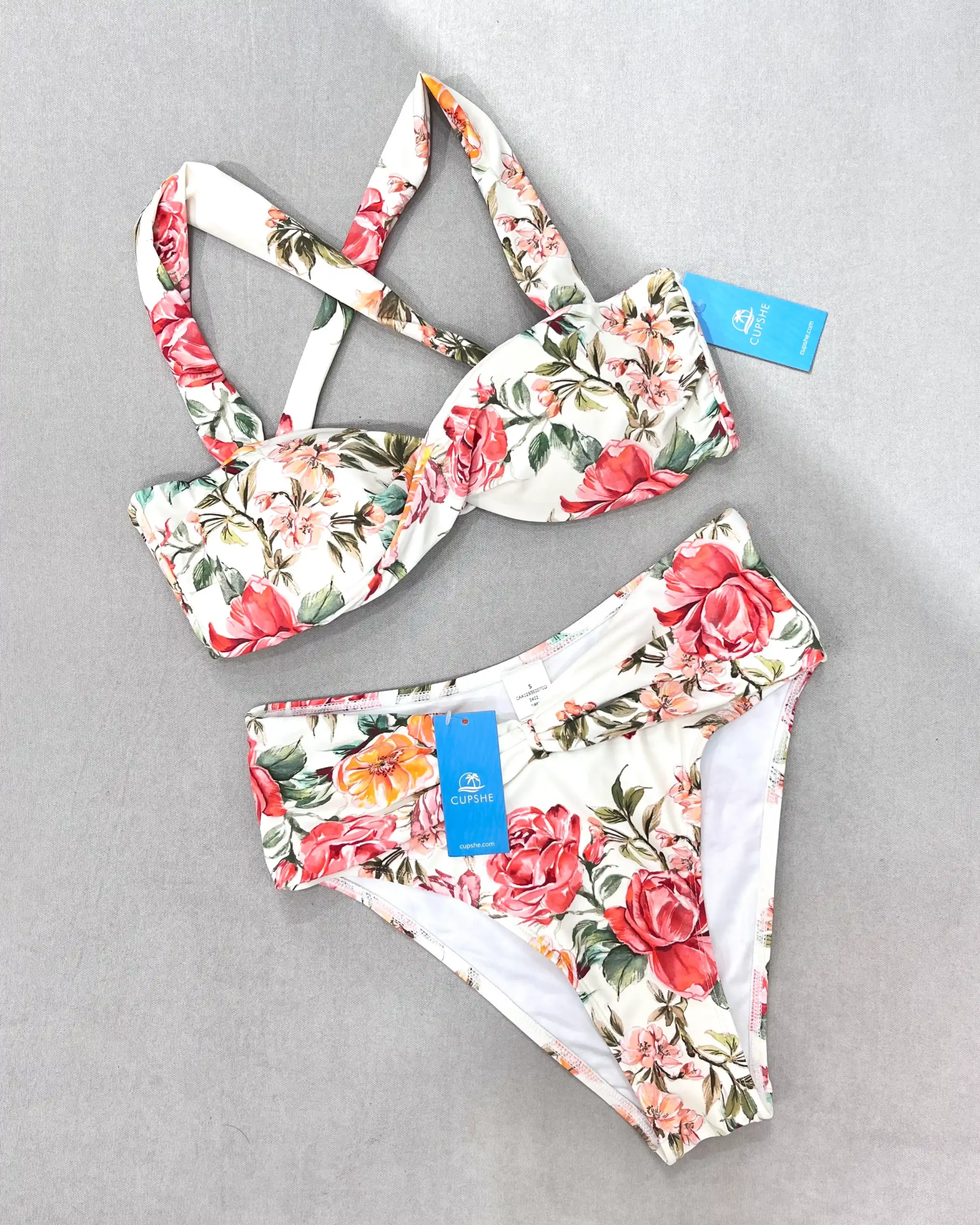 ghertimode-cupshe-luxury-summer-collection خرید بیکینی گلدار رنگی هاوایی برند کاپشی