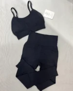 ست نیمتنه و لگ ورزشی مشکی
