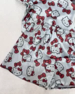 خرید تاپ شلوارک ساتن اسکرانچی کیتی kitty