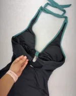 نمای داخل کاپ مایو اسلیپ گردنی سایز s برند Cupshe