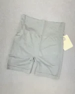 شورتک ورزشی کمرگنی پشت چین کد SY079 طوسی