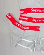 خرید اینترنتی ست سه تکه نیم تنه و شورت لامبادا و شورتک supreme