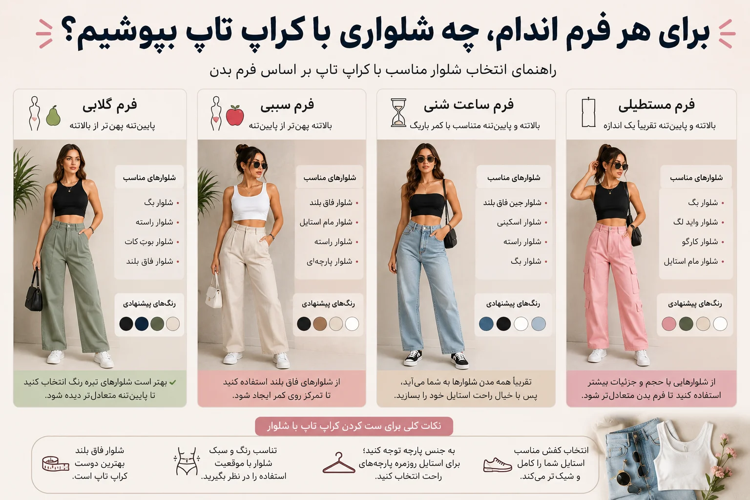 ایده استایل با کراپ تاپ 1